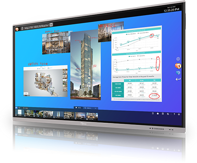 Reactiv SUITE auf einem Optoma IFPD